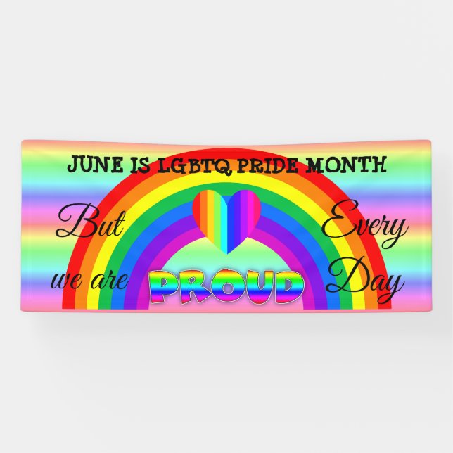 Banderoles Juin est le mois de la fierté LGBT (Horizontal)
