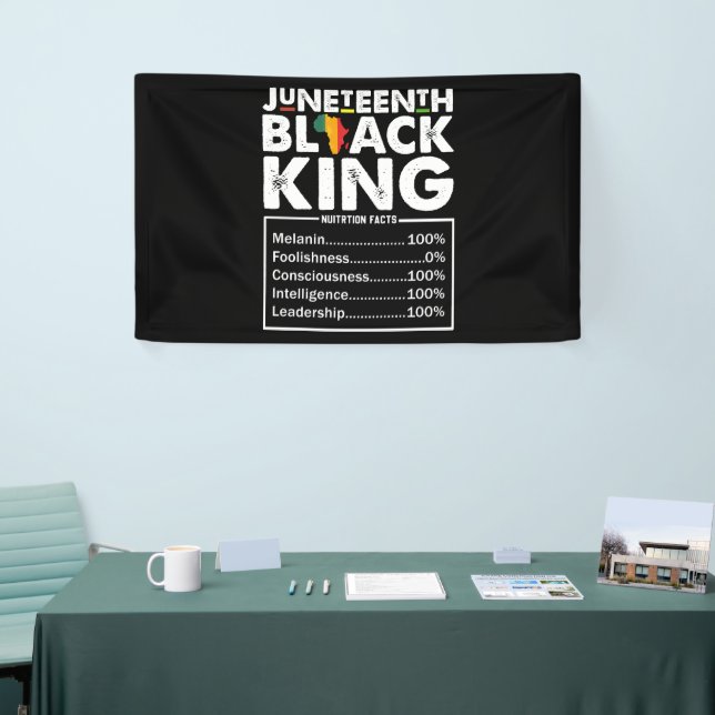 Banderoles Junetten Black King Faits nutritionnels Melanin (Salon professionnel)