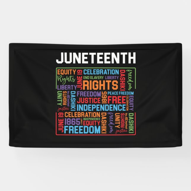 Banderoles Junten Mots Histoire noire Amérique Afrique (Horizontal)