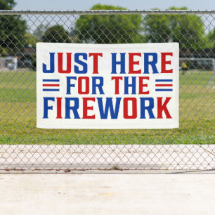 Banderoles Juste Ici Pour Le Feu D'Artifice Drôle Pour Deux