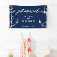Juste marié Nautical Ancre Mariage