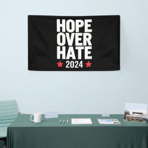 Banderoles Kamala Harris 2024 Espoir sur la haine Présidentie