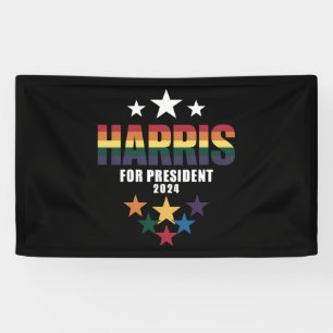 Banderoles Kamala Harris Rainbow Gay pride élection LGBT 2024