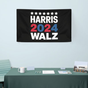 Banderoles Kamala Harris Walz Pour Président Vice-Président