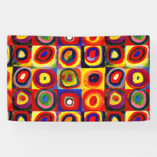 Banderoles Kandinsky Farbstudie Quadrates Cercles Art