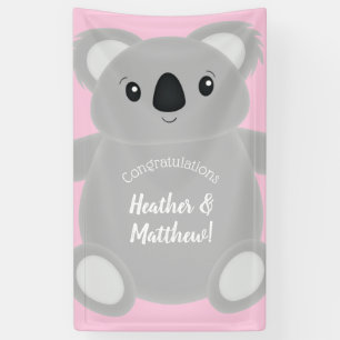 Banderoles Koala Baby shower fille