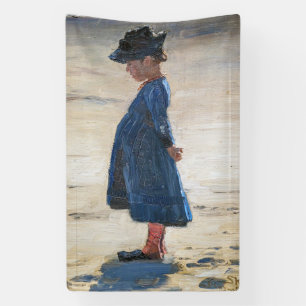 Banderoles Kroyer - Petite fille debout sur Skagen Beach
