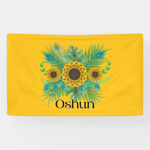 Banderoles La déesse d'Oshun Tournesols