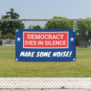 Banderoles La Démocratie Mort Dans Le Silence