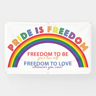 Banderoles La fierté LGBTQ est le Arrière - plan blanc arc-en