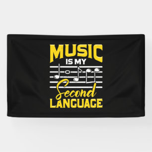 Banderoles La musique enseignante est ma langue seconde