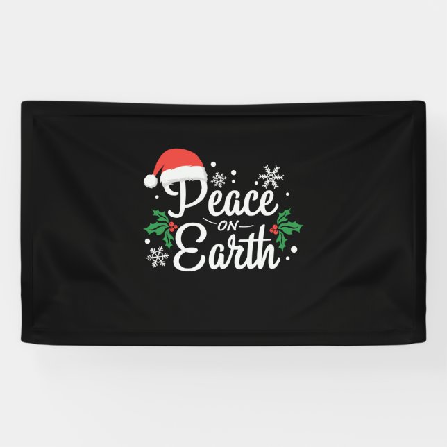 Banderoles La Paix De Noël Sur Terre (Horizontal)