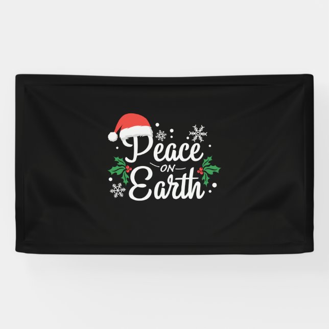 Banderoles La Paix De Noël Sur Terre (Horizontal)