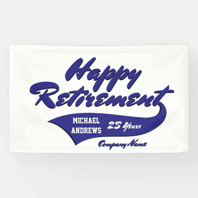 Banderoles La partie de retraite personnalisent (Horizontal)