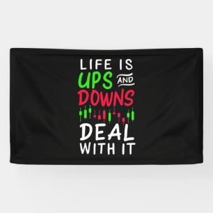 Banderoles La Vie Du Trader Investisseur Est Ups Et Downs