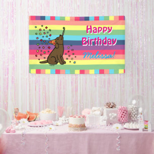 Banderoles Laboratoire de chocolat Anniversaire Confetti Hori