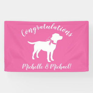 Banderoles Labrador Dog Baby shower Blue Boy Lab