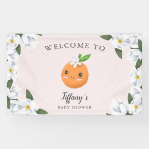 Banderoles L'accueil floral des agrumes roses de Little Cutie