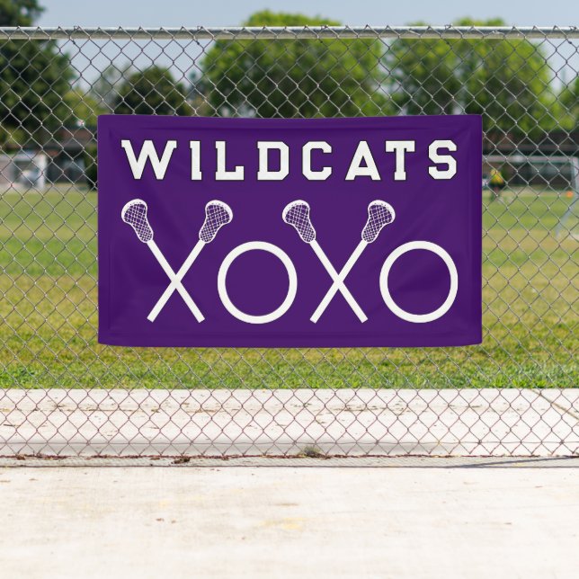 Banderoles Lacrosse Team Purple (En situation)