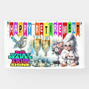 Banderoles Lady of Leisure HEUREMENT RETRAIREMENT BANNER