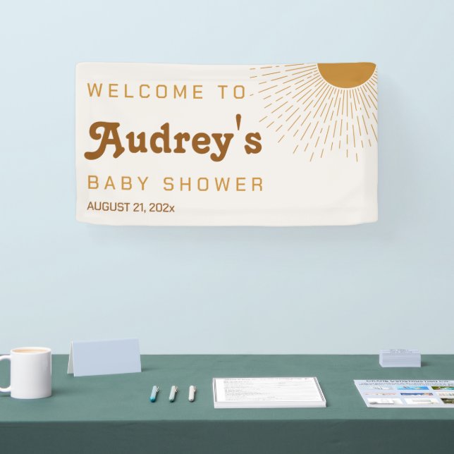 Banderoles L'Affiche de bienvenue baby shower, Voilà Le Fils (Salon professionnel)
