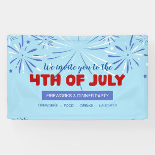 Banderoles Laissez La Liberté Éclater ! - 4 JUILLET