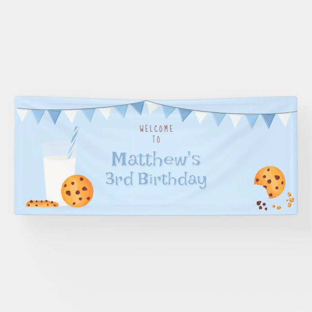 Banderoles Lait et cookies (Horizontal)