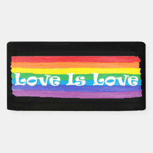 Banderoles L'amour est l'amour Arc-en-ciel