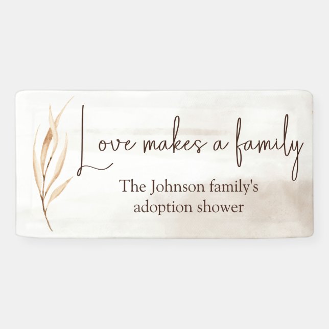 Banderoles "L'amour fait une famille" (Horizontal)
