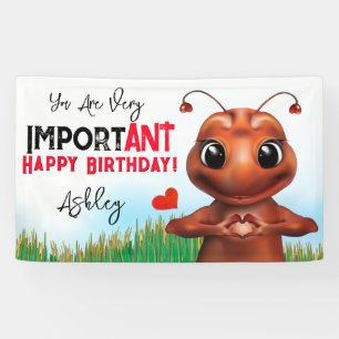 Banderoles Langue des Signes de Fourmi Anniversaire Enfants