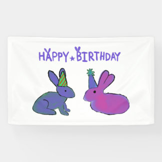 Banderoles Lapin d'anniversaire