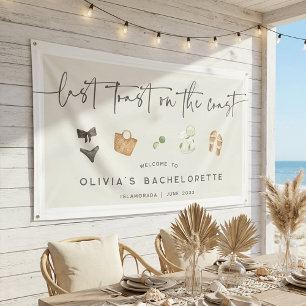 Banderoles "Last Toast on the Coast" Enterrement de vie de je