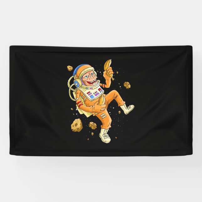 Banderoles L'astronaute Monkey Space (Horizontal)