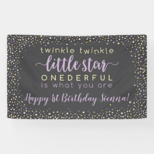Banderoles Lavande et Gold Twinkle Star