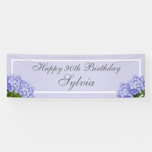 Banderoles Lavender Hydrangea Joyeux 90e anniversaire