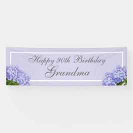 Banderoles Lavender Hydrangea Joyeux 90e anniversaire grand-m