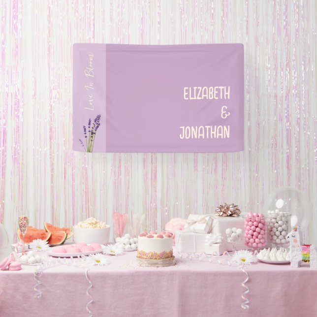 Banderoles Lavender Love Mariage (Fête)