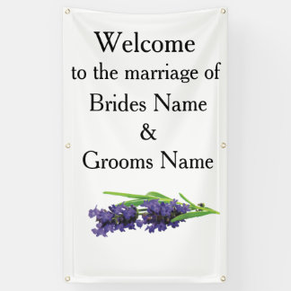 Banderoles Lavender Moderne Simple Élégante Idées De Mariage