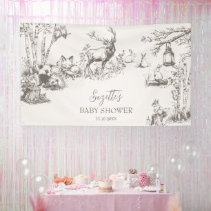 Banderoles Le Baby shower des animaux des bois