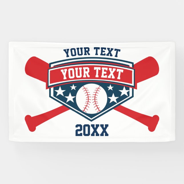 Banderoles Le base-ball de base-ball personnalisent (Horizontal)