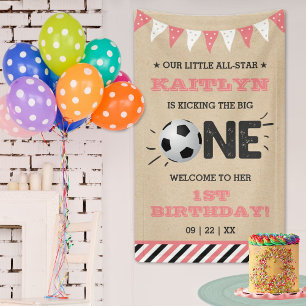 Banderoles Le Big One   Football 1er anniversaire Bienvenue
