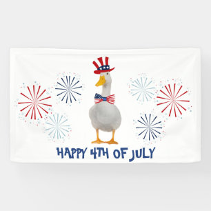 Banderoles Le canard patriote est heureux 4 juillet