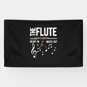 Banderoles Le Coeur De Flûte Dans La Musique