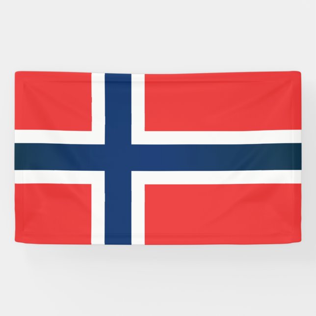 Banderoles Le drapeau de la Norvège (Horizontal)