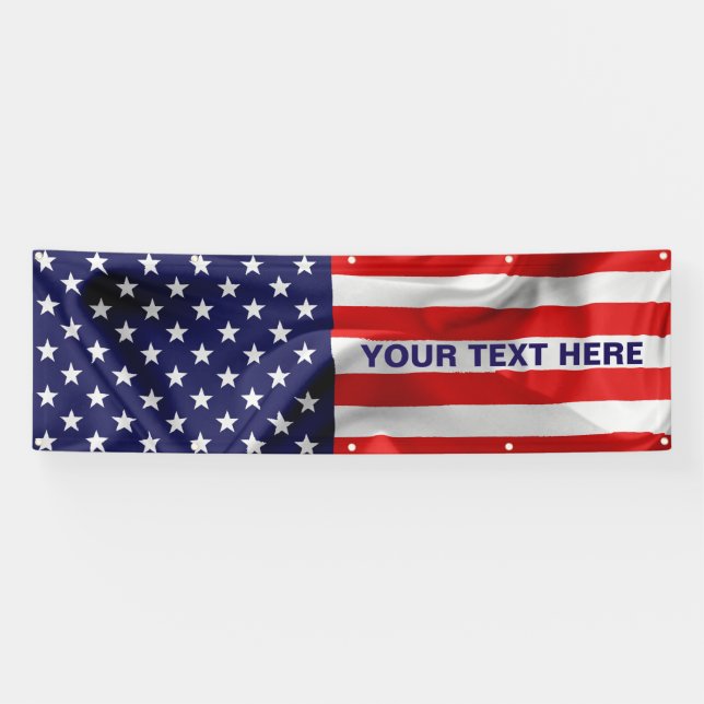Banderoles Le drapeau des États-Unis d'Amérique. (Horizontal)