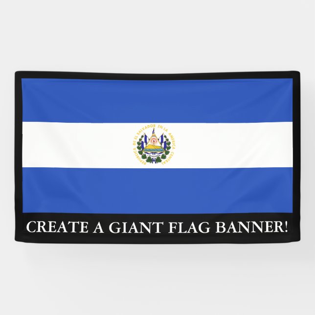 Banderoles Le drapeau du Salvador (Horizontal)