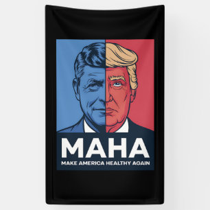 Banderoles Le MAHA rassure l'Amérique Trump 2024