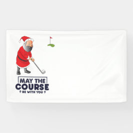 Banderoles Le Père Noël Golfer à Noël Mai le cours 