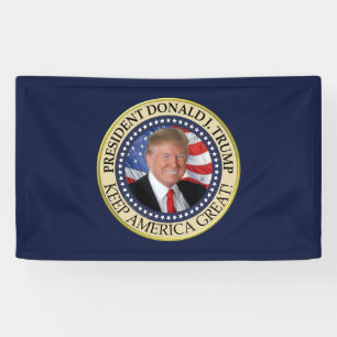 Banderoles Le président Donald Trump 2020 garde l'Amérique gr