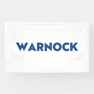 Banderoles Le Révérend Warnock Georgia Le Sénat bleu blanc